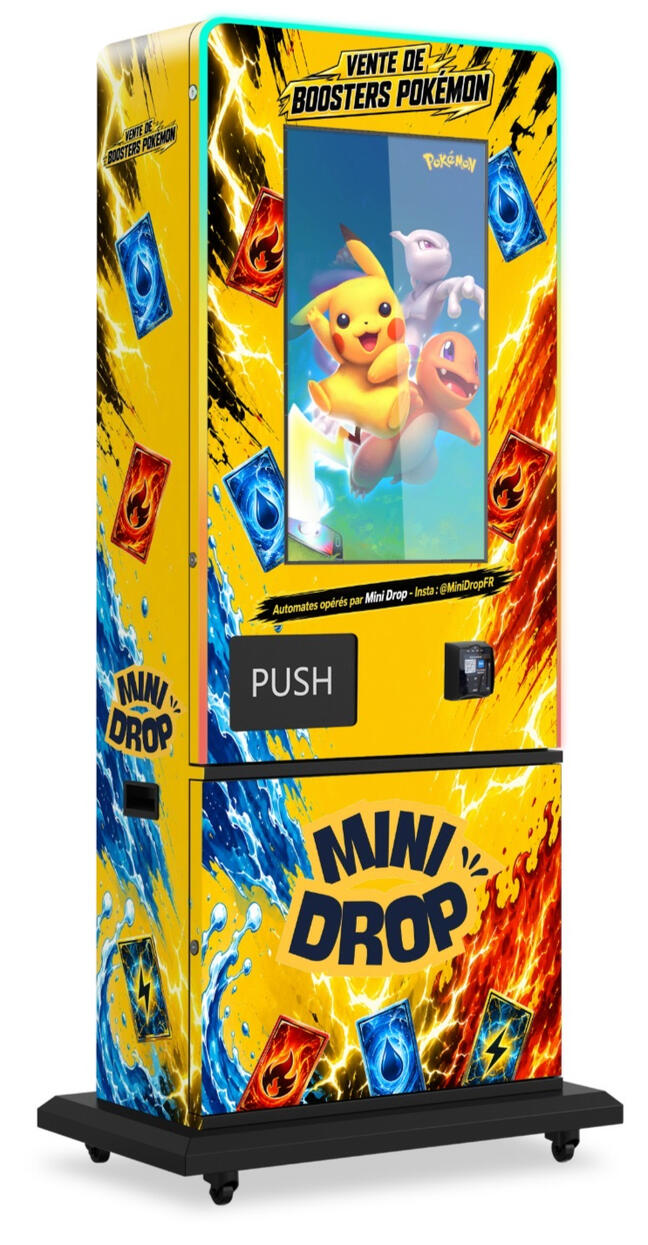 Dimensions distributeurs automatique Dimensions distributeurs automatique de cartes à collectionner Mini Drop
